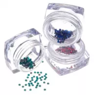 Стразы с огранкой в баночке, 100шт. (Чехия; в ассорт.) Irisk